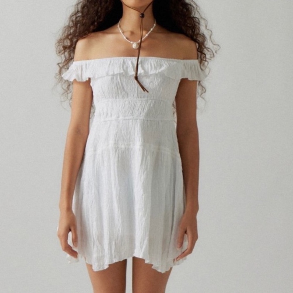 UO Aubrey Off-The-Shoulder Mini Dress